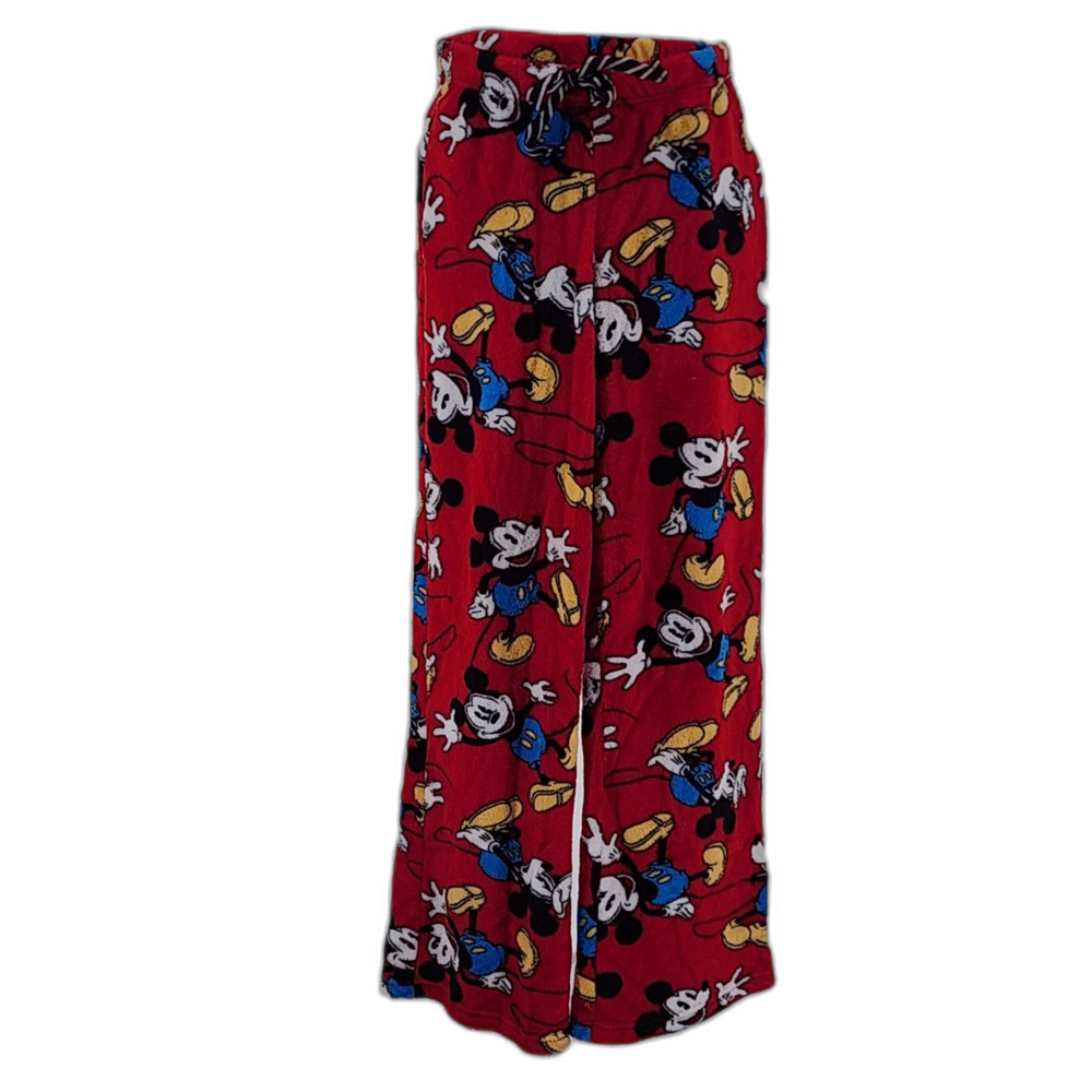 Red Disney fleece Lounge pants Mickey Mouse